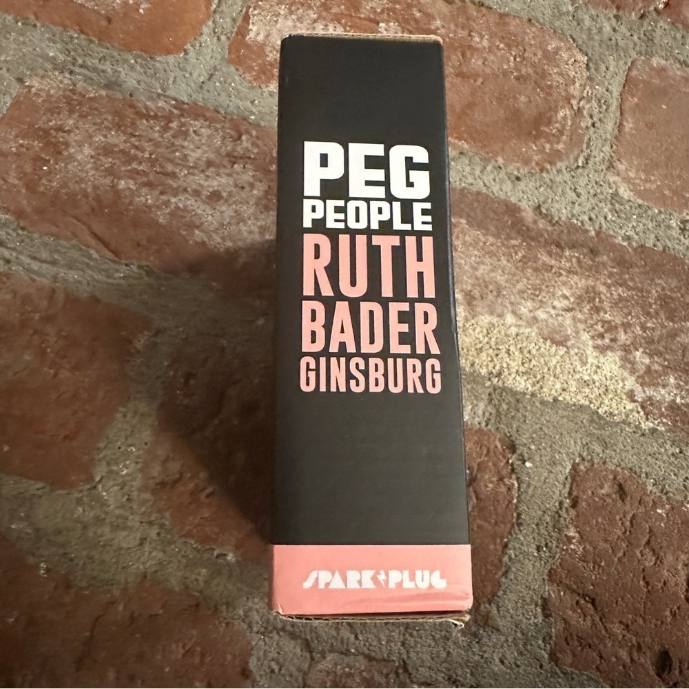 Peg People Ruth Bader Ginsburg RBG Wooden Figurine Collectible with Biography - Picture 4 of 12
